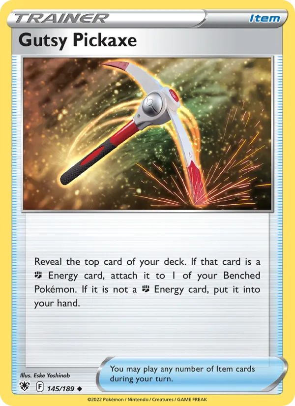 Gutsy Pickaxe Reverse Holo 145/189 Astral Radiance Pokémon Card