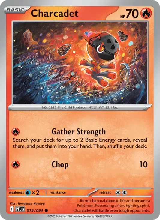Charcadet Reverse Holo 019/94 Phantasmal Flames Pokémon Card