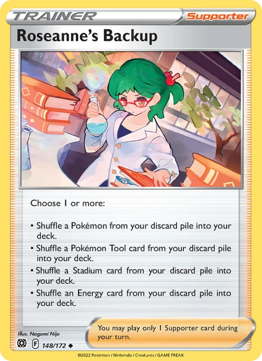 Roseanne's Backup Reverse Holo 148/172 Brilliant Stars Pokémon Card
