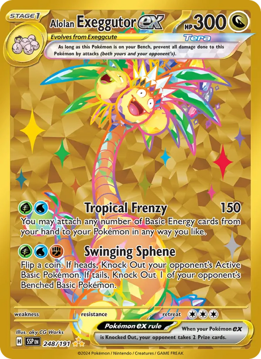 Alolan Exeggutor ex Holo 248/191 Surging Sparks Pokémon Card