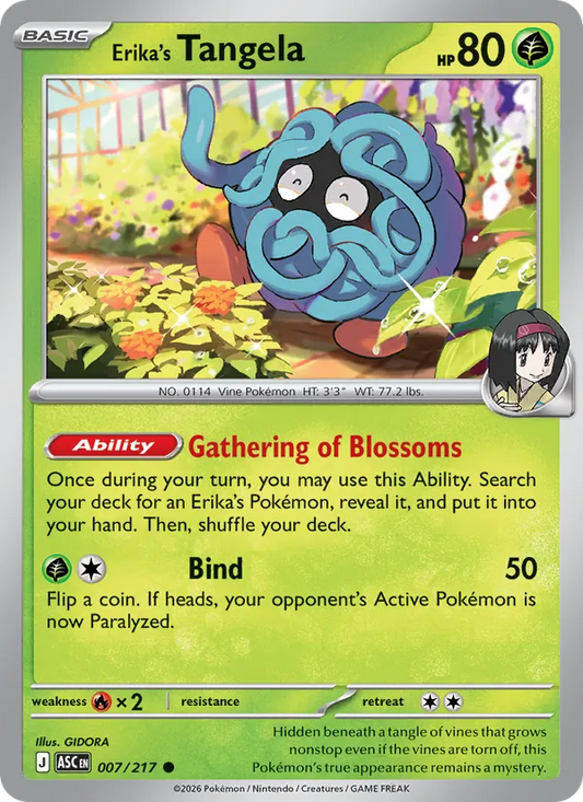 Erika's Tangela Normal 007/217 Ascended Heroes Pokémon Card