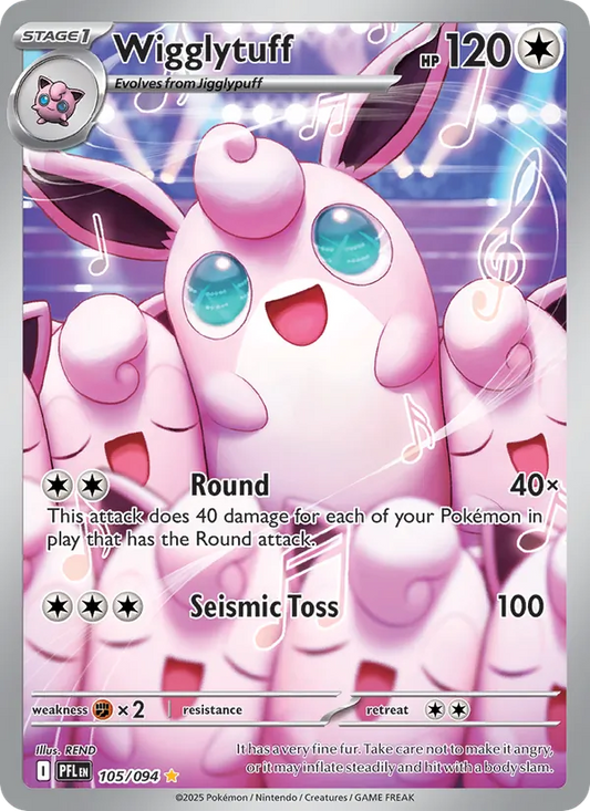 Wigglytuff Holo 105/94 Phantasmal Flames Pokémon Card