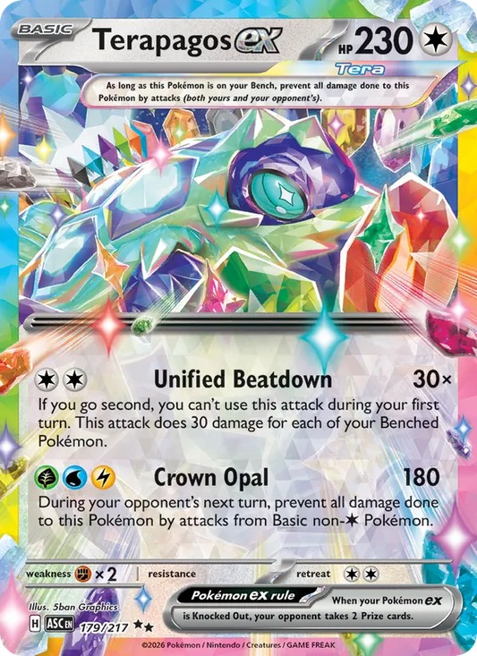 Terapagos ex Holo 179/217 Ascended Heroes Pokémon Card