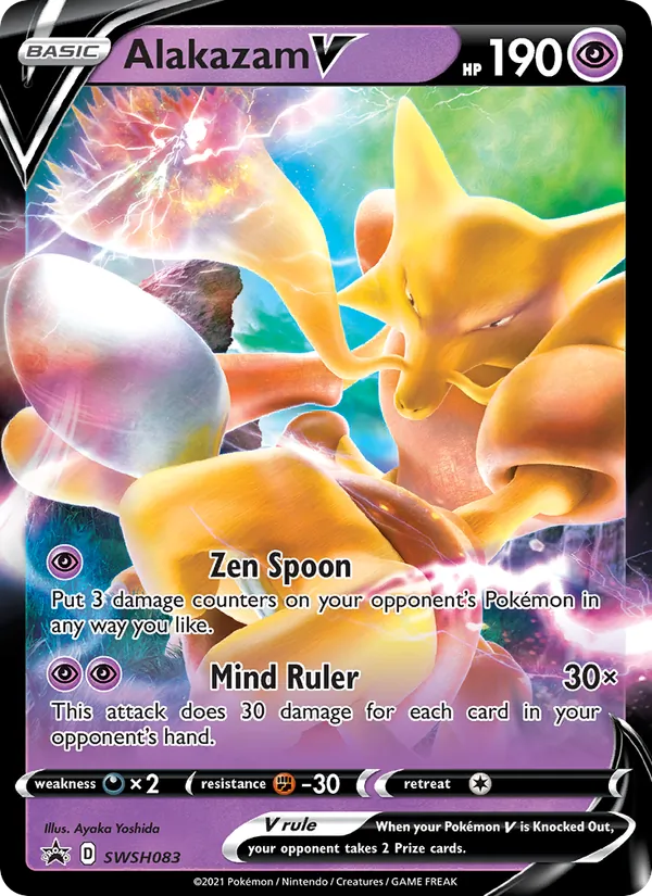 Alakazam V Holo WH083/307 SWSH Black Star Promos Pokémon Card
