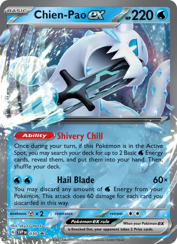 Chien-Pao ex Non-Foil 030/225 SVP Black Star Promos Pokémon Card