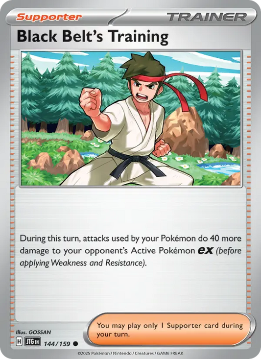 Black Belt's Training Reverse Holo 144/159 Journey Together Pokémon Card