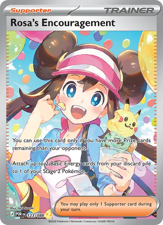 Rosa's Encouragement Holo 123/88 Perfect Order Pokémon Card