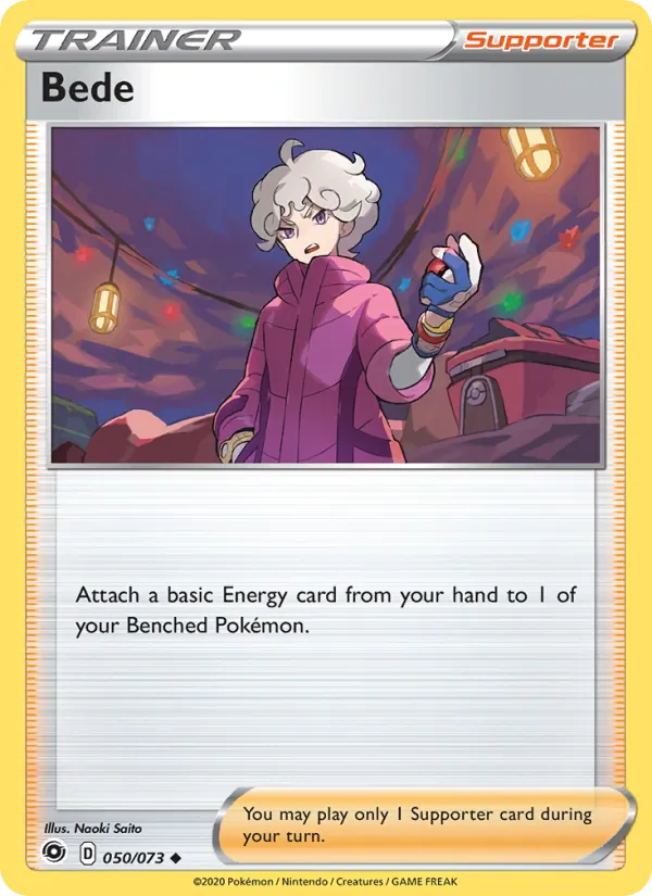 Bede Reverse Holo 050/73 Champion's Path Pokémon Card