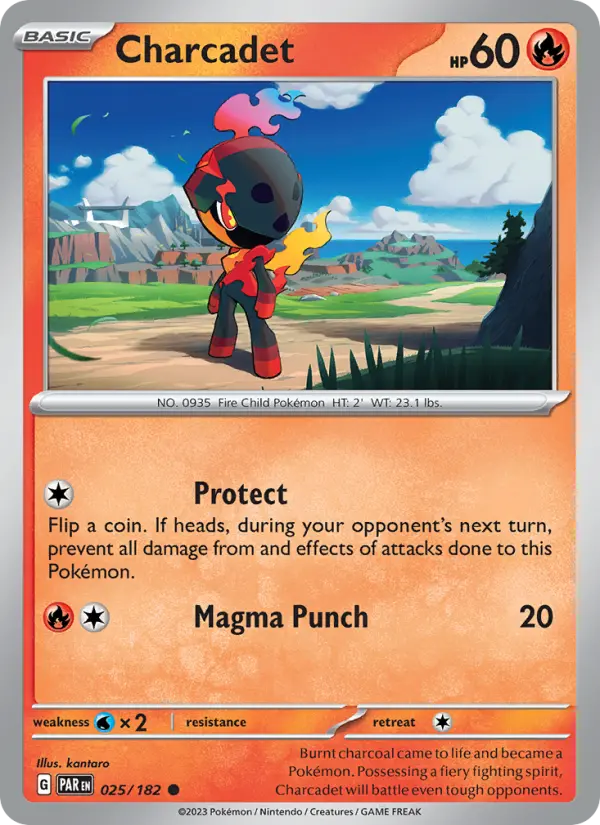 Charcadet Reverse Holo 025/182 Paradox Rift Pokémon Card