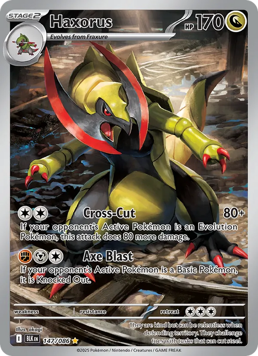 Haxorus Holo 147/86 Black Bolt Pokémon Card