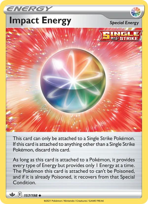 Impact Energy Reverse Holo 157/198 Chilling Reign Pokémon Card