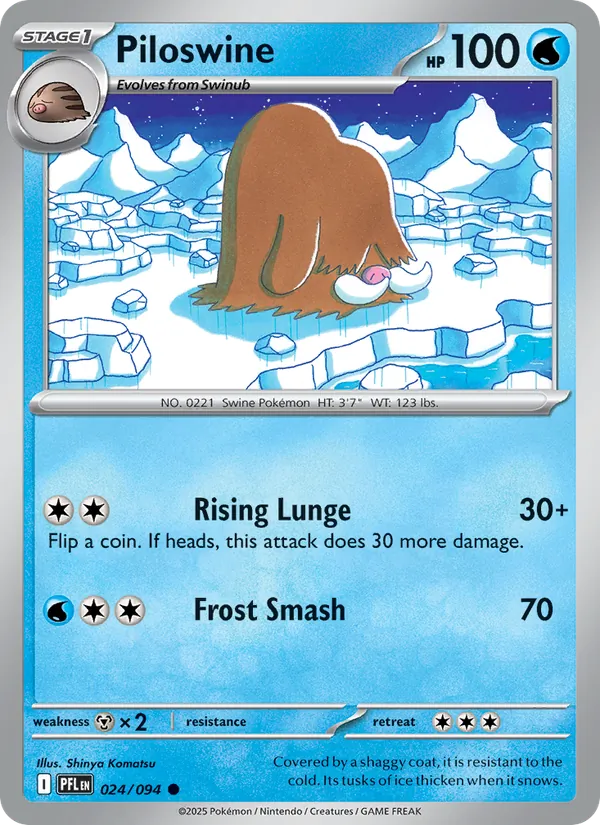 Piloswine Non-Holo 024/94 Phantasmal Flames Pokémon Card