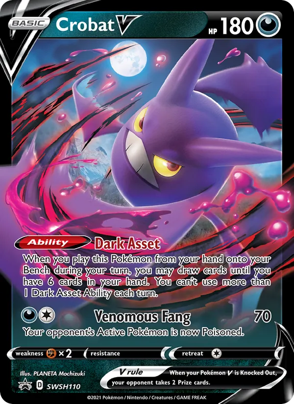 Crobat V Holo WH110/307 SWSH Black Star Promos Pokémon Card