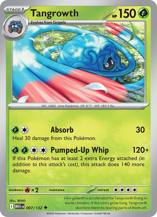 Tangrowth Normal 007/132 Mega Evolution Pokémon Card