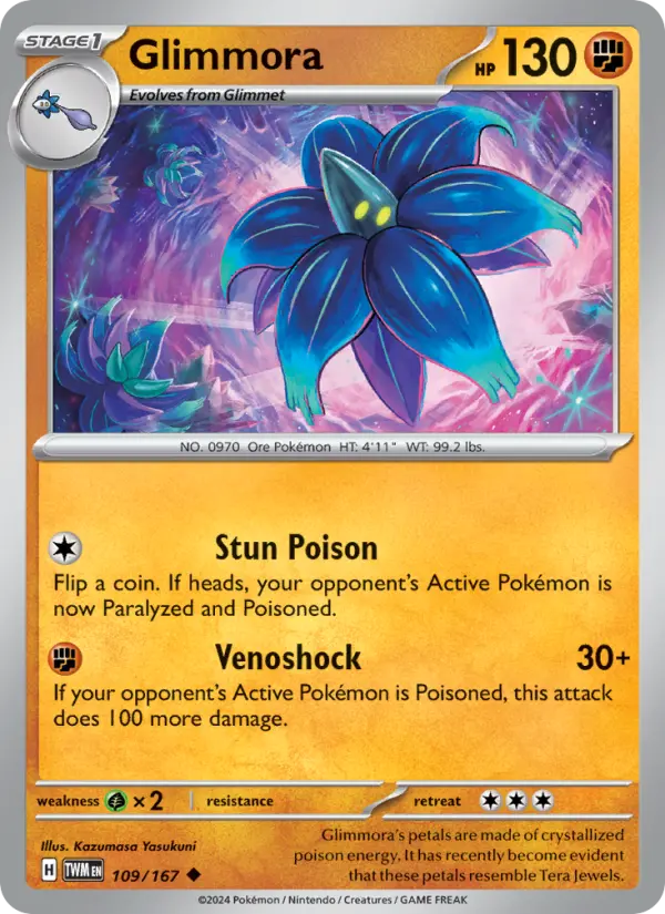 Glimmora Reverse Holo 109/167 Twilight Masquerade Pokémon Card