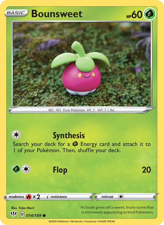 Bounsweet Reverse Holo 014/189 Darkness Ablaze Pokémon Card