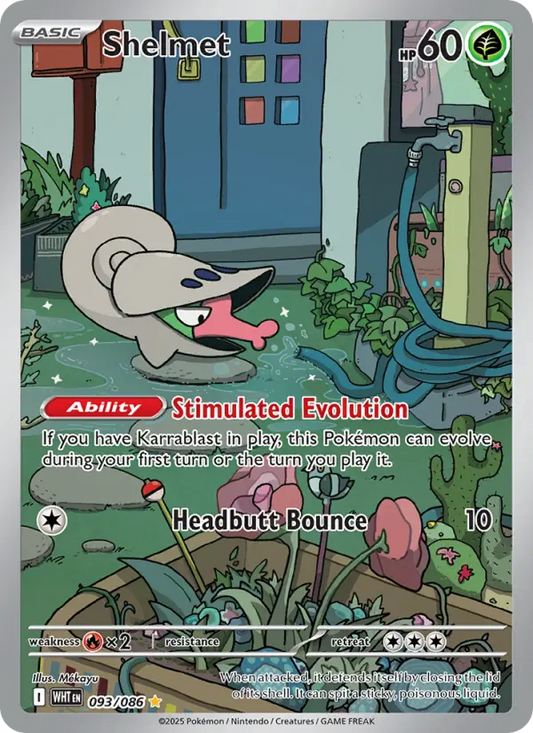 Shelmet Holo 093/86 White Flare Pokémon Card