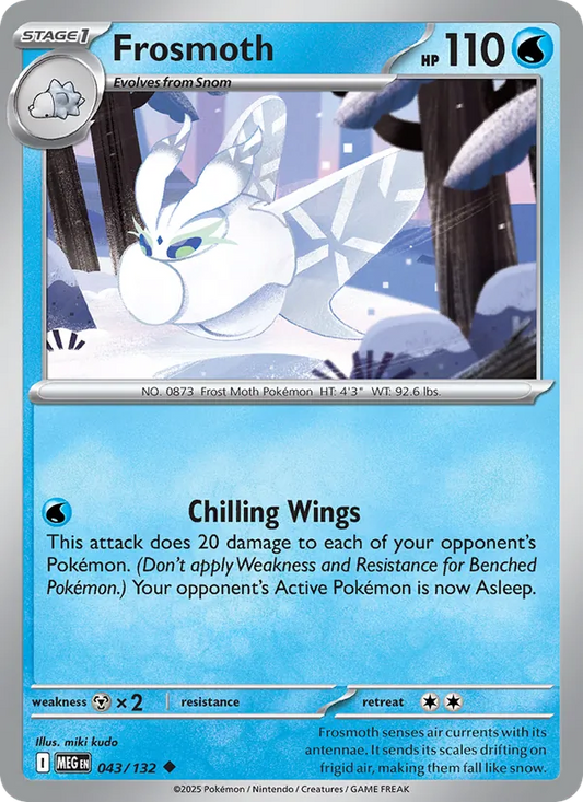 Frosmoth Normal 043/132 Mega Evolution Pokémon Card