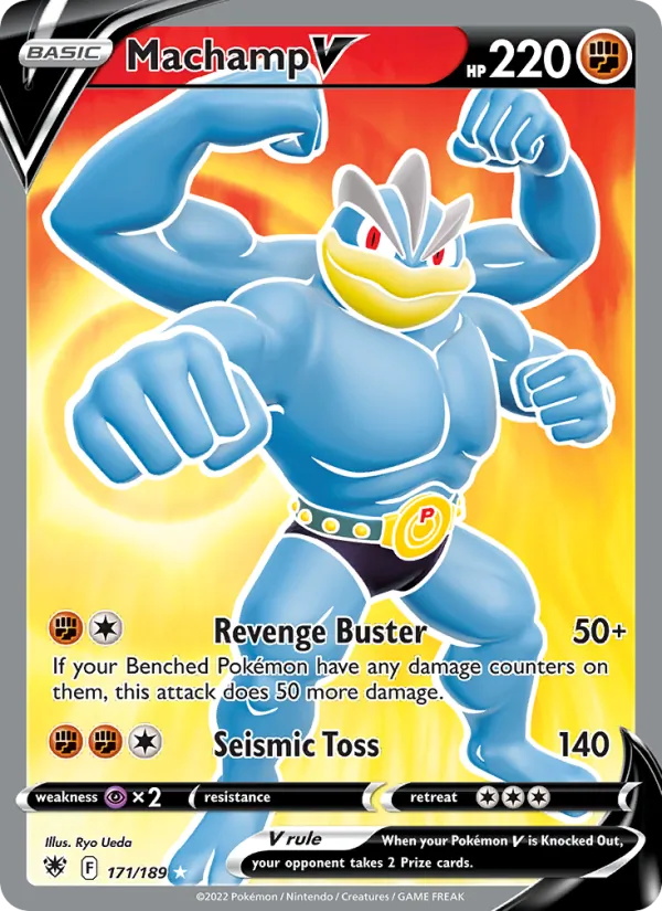 Machamp V Holo 171/189 Astral Radiance Pokémon Card