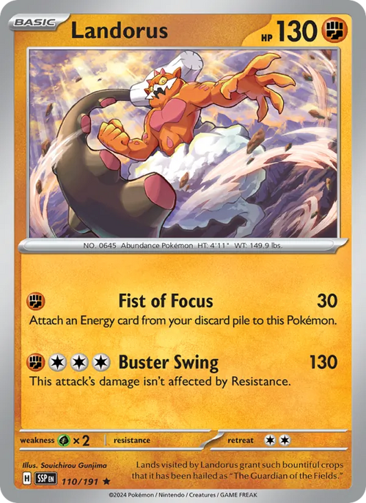 Landorus Holo 110/191 Surging Sparks Pokémon Card
