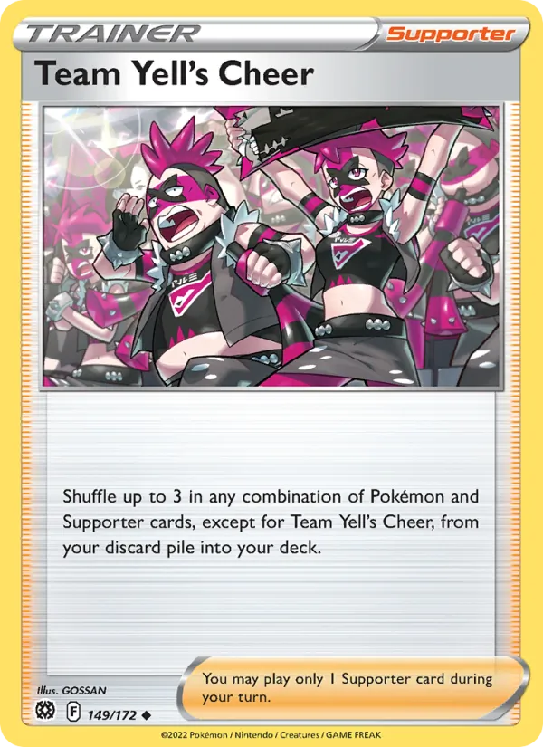 Team Yell's Cheer Reverse Holo 149/172 Brilliant Stars Pokémon Card