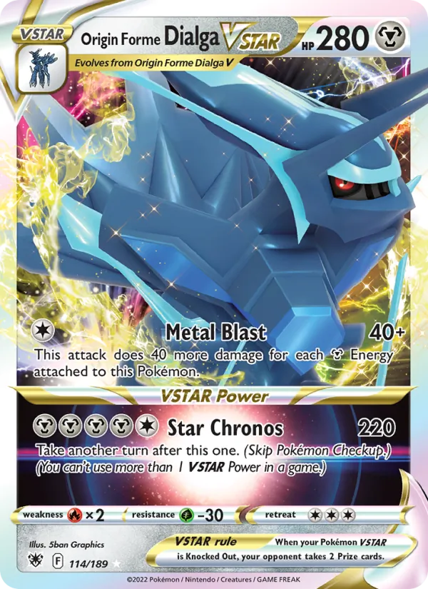 Origin Forme Dialga VSTAR Holo 114/189 Astral Radiance Pokémon Card