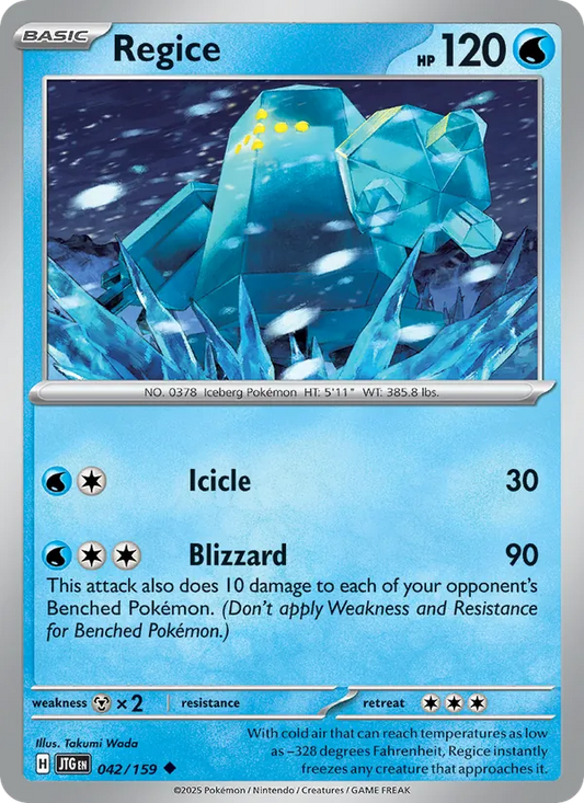 Regice Normal 042/159 Journey Together Pokémon Card