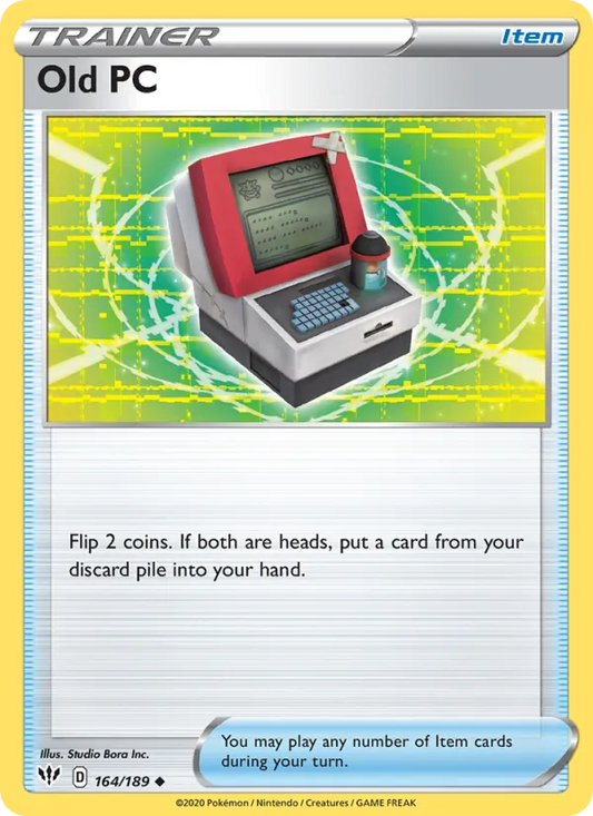 Old PC Reverse Holo 164/189 Darkness Ablaze Pokémon Card