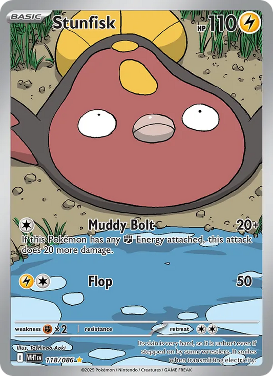 Stunfisk Holo 118/86 White Flare Pokémon Card