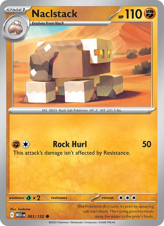 Naclstack Normal 083/132 Mega Evolution Pokémon Card