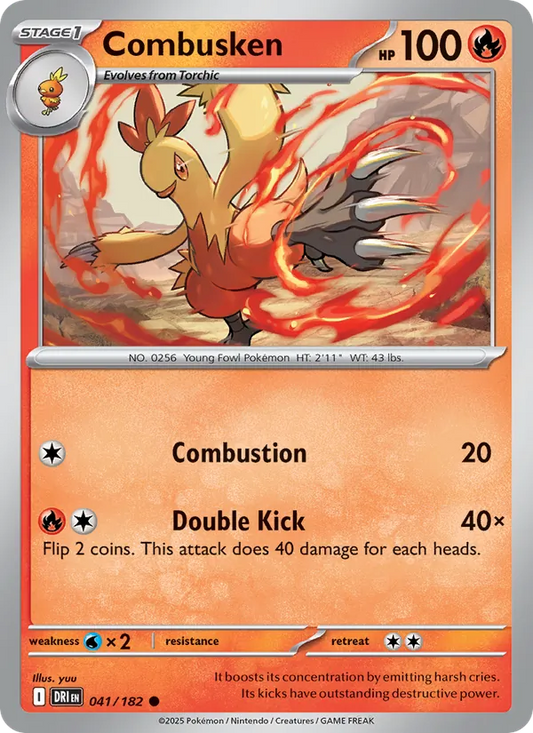 Combusken Normal 041/182 Destined Rivals Pokémon Card