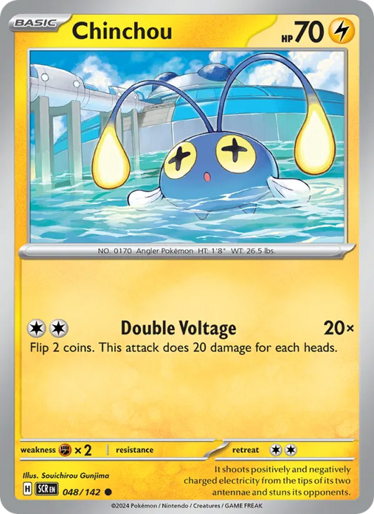 Chinchou Normal 048/142 Stellar Crown Pokémon Card