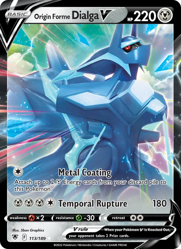 Origin Forme Dialga V Holo 113/189 Astral Radiance Pokémon Card