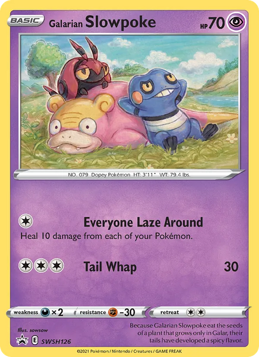 Galarian Slowpoke Holo WH126/307 SWSH Black Star Promos Pokémon Card