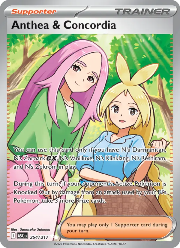 Anthea & Concordia Holo 254/217 Ascended Heroes Pokémon Card