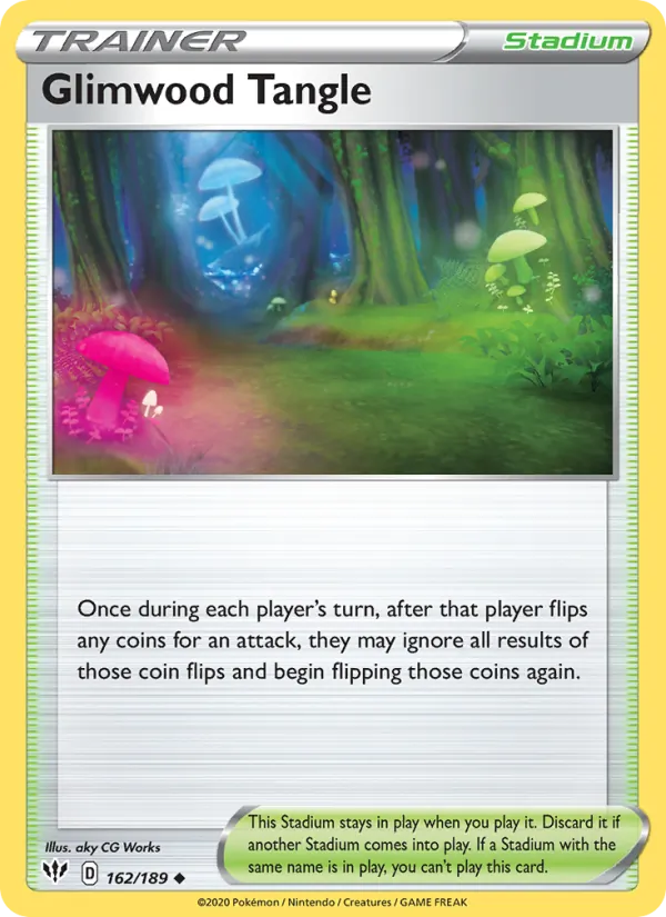 Glimwood Tangle Reverse Holo 162/189 Darkness Ablaze Pokémon Card