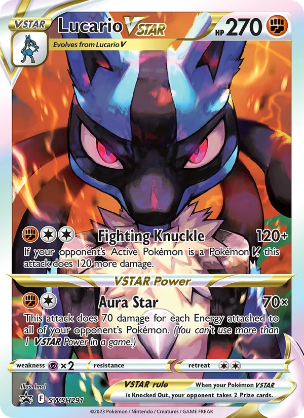 Lucario VSTAR Holo WH291/307 SWSH Black Star Promos Pokémon Card