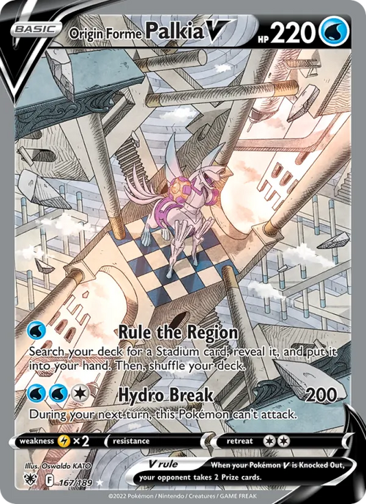 Origin Forme Palkia V Holo 167/189 Astral Radiance Pokémon Card