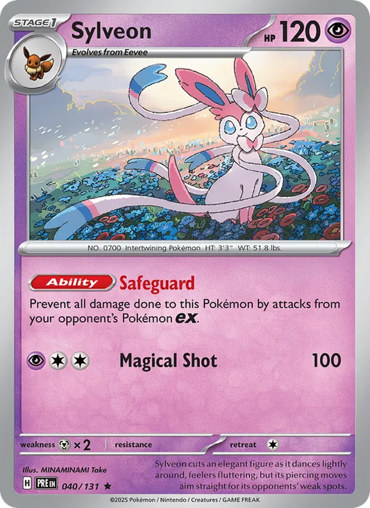 Sylveon Holo 040/131 Prismatic Evolutions Pokémon Card