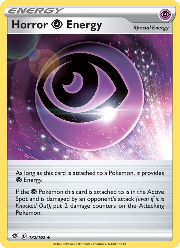 Horror Psychic Energy Reverse Holo 172/192 Rebel Clash Pokémon Card