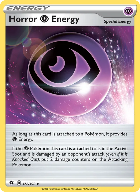 Horror Psychic Energy Reverse Holo 172/192 Rebel Clash Pokémon Card