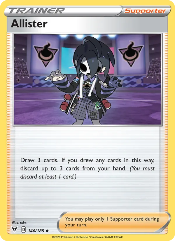 Allister Reverse Holo 146/185 Vivid Voltage Pokémon Card