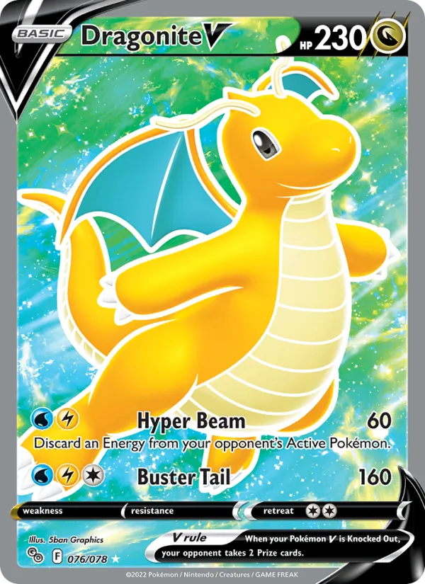 Dragonite V Holo 076/78 Pokémon GO Pokémon Card