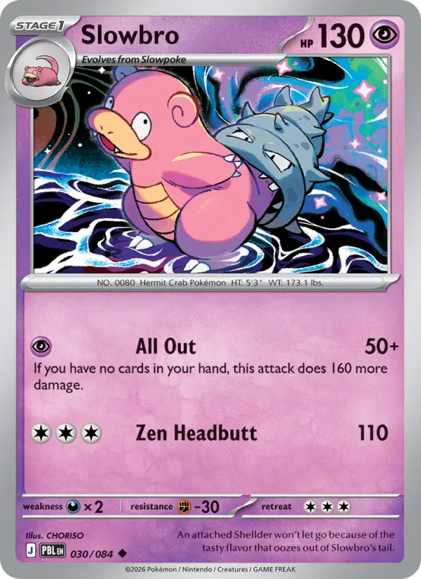 Slowbro Reverse Holo 030/84 Pitch Black Pokémon Card