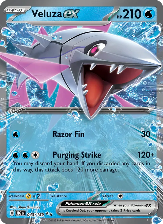Veluza ex Holo 043/159 Journey Together Pokémon Card