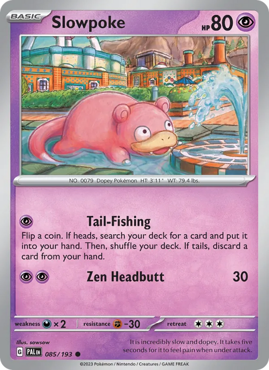 Slowpoke Normal 085/193 Paldea Evolved Pokémon Card