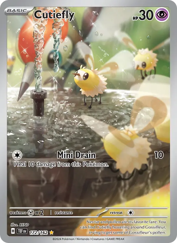 Cutiefly Holo 172/162 Temporal Forces Pokémon Card