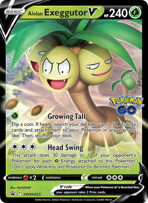 Alolan Exeggutor V Holo WH225/307 SWSH Black Star Promos Pokémon Card
