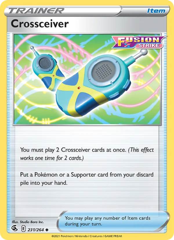 Crossceiver Reverse Holo 231/264 Fusion Strike Pokémon Card