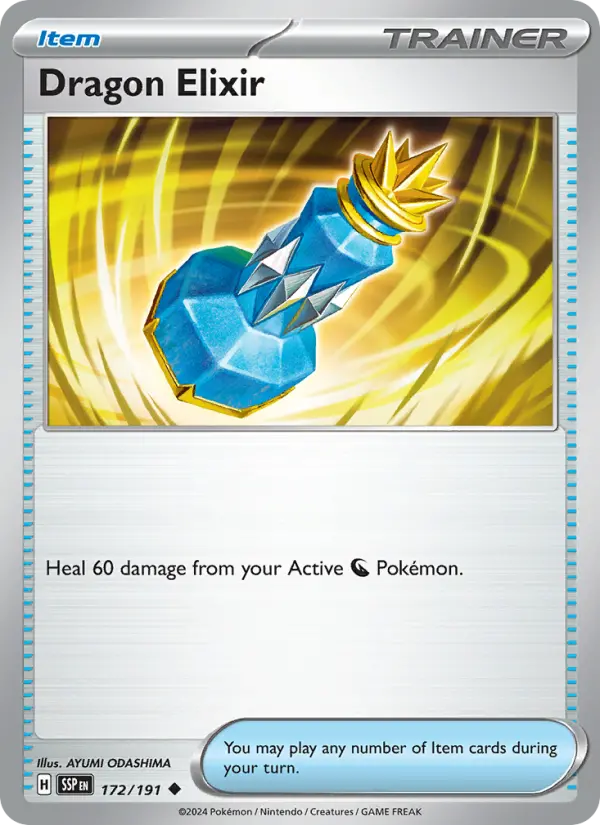 Dragon Elixir Reverse Holo 172/191 Surging Sparks Pokémon Card